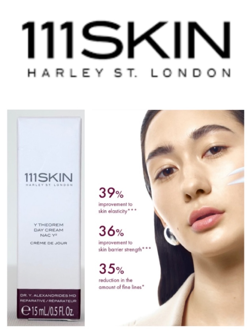 NEW!  111SKIN Y Theorem Day Cream NAC Y2 0.5 oz/15ml Travel Mini- $81 Value